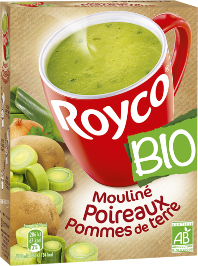 Royco - Gamme Les Bio - Mouliné Poireaux Pomme de terre Royco - Gamme Les Bio - Mouliné Poireaux Pomme de terre