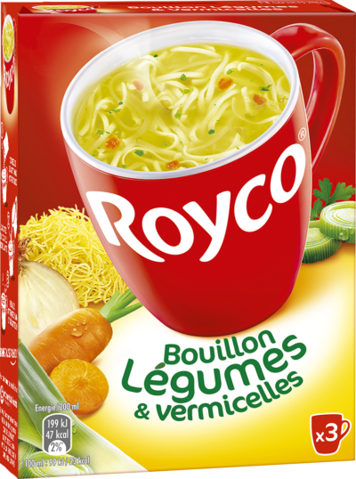 Royco - Gamme Les Bouillons et Vermicelles - Bouillon Légumes & vermicelles Royco - Gamme Les Bouillons et Vermicelles - Bouillon Légumes & vermicelles
