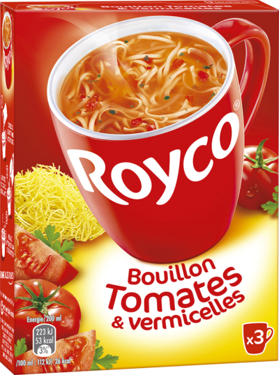 Royco - Gamme Les Bouillons et Vermicelles - Bouillon Tomates & vermicelles