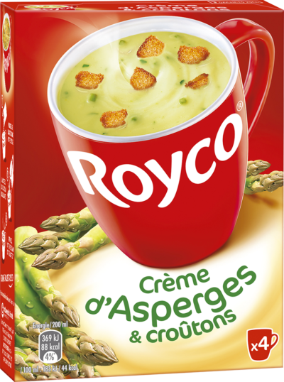 Royco - Gamme Les Crémeuses et spécialités - Crème d'Asperges & croûtons Royco - Gamme Les Crémeuses et spécialités - Crème d'Asperges & croûtons