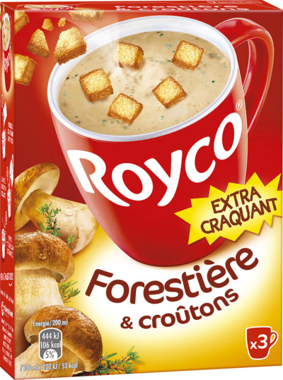 Royco - Gamme Les Extra Craquant - Forestière & croûtons Royco - Gamme Les Extra Craquant - Forestière & croûtons