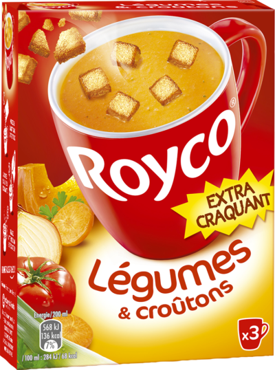 Royco - Gamme Les Extra Craquant - Légumes & croûtons Royco - Gamme Les Extra Craquant - Légumes & croûtons