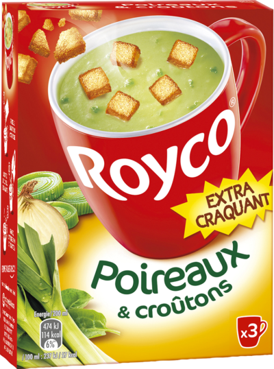 Royco - Gamme Les Extra Craquant - Poireaux & croûtons Royco - Gamme Les Extra Craquant - Poireaux & croûtons