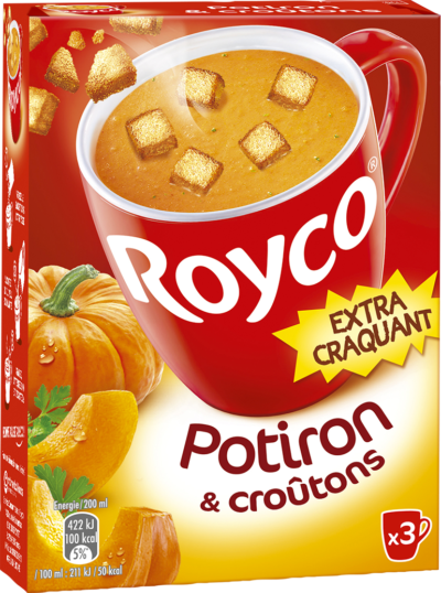 Royco - Gamme Les Extra Craquant - Potiron & croûtons Royco - Gamme Les Extra Craquant - Potiron & croûtons