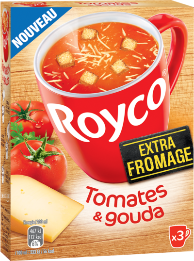 Royco - Gamme Les Extra Fromage - Tomates & Gouda Royco - Gamme Les Extra Fromage - Tomates & Gouda