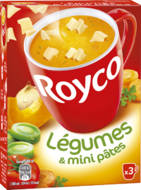 Royco - Gamme Les Bouillons et Mini Pâtes - Légumes & mini pâtes Royco - Gamme Les Bouillons et Mini Pâtes - Légumes & mini pâtes