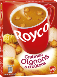 Royco - Gamme Les Crémeuses et spécialités - Gratinée Oignons & croûtons Royco - Gamme Les Crémeuses et spécialités - Gratinée Oignons & croûtons