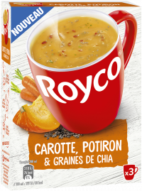 Royco - Gamme Les Graines et Légumineuses - Carotte, Potiron & Graines de chia Royco - Gamme Les Graines et Légumineuses - Carotte, Potiron & Graines de chia