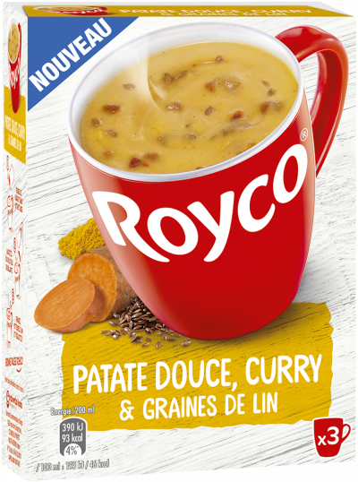 Royco - Gamme Les Graines et Légumineuses - Patate douce, Curry & Graines de lin Royco - Gamme Les Graines et Légumineuses - Patate douce, Curry & Graines de lin