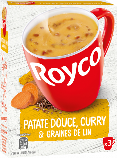 Royco - Gamme Les Graines et Légumineuses - Patate douce, Curry & Graines de lin Royco - Gamme Les Graines et Légumineuses - Patate douce, Curry & Graines de lin