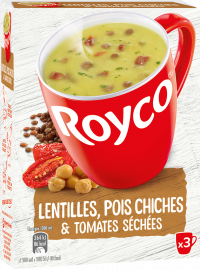 Royco - Gamme Les Graines et Légumineuses - Lentilles, Pois chiches & Tomates séchées Royco - Gamme Les Graines et Légumineuses - Lentilles, Pois chiches & Tomates séchées