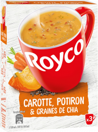 Royco - Gamme Les Graines et Légumineuses - Carotte, Potiron & Graines de chia Royco - Gamme Les Graines et Légumineuses - Carotte, Potiron & Graines de chia