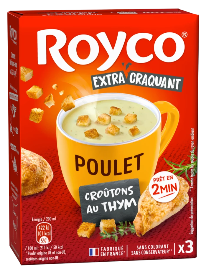 ROYCO : Soupe instantanée aux 10 légumes et croûtons nature